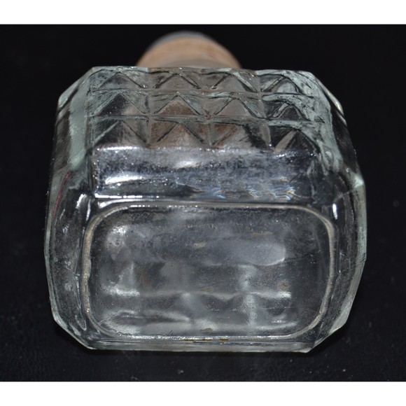 Vintage Old Taylor Bourbon Heavy Cut Glass Decanter w/ Cork Stopper 11.25" Tall - Picture 5 of 9